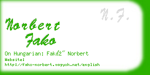 norbert fako business card